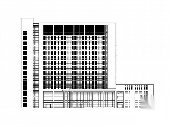 [安徽]高层市级框架结构医疗综合楼建筑施工图（知名设计...