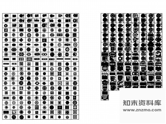 图块/节点大理石地面拼花图集