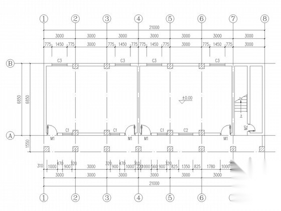 三层砖混办公楼加固改造施工图 抗震加固结构