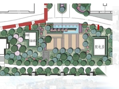 某小区入口景观设计施工图 居住区景观