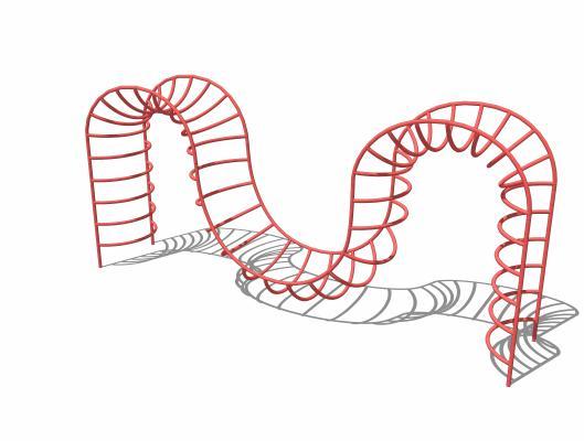 现代风格娱乐器材组合 公园娱乐设施 小品 爬爬网 异形攀爬网