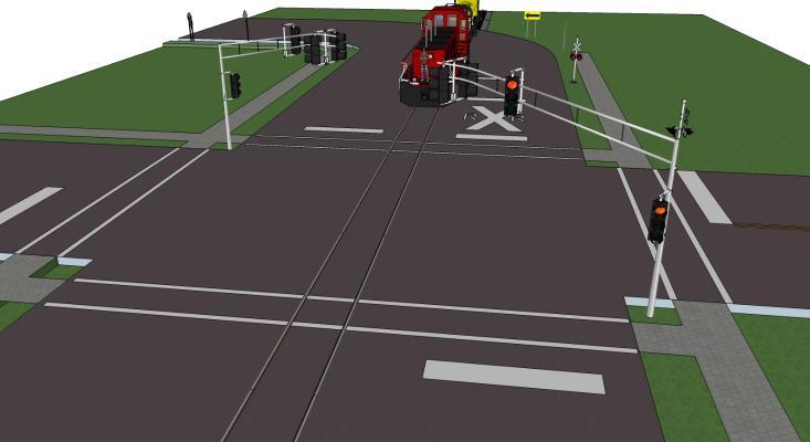 现代风格道路   十字路口