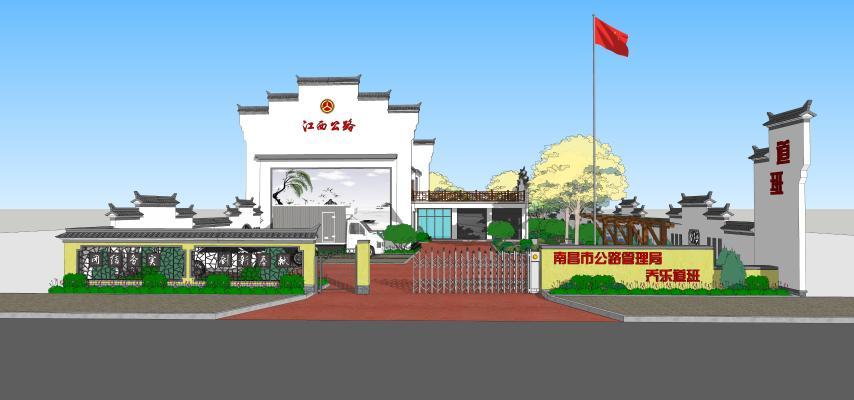 中式风格公路驿站 服务区