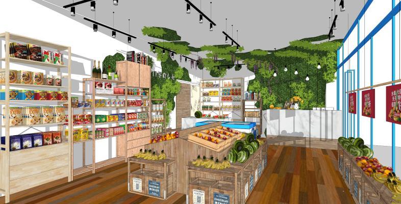 工业风水果店 零食店