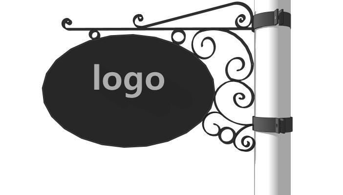 欧式风格广告牌 店招 标识牌 灯箱 标牌 logo 指示牌 商铺
