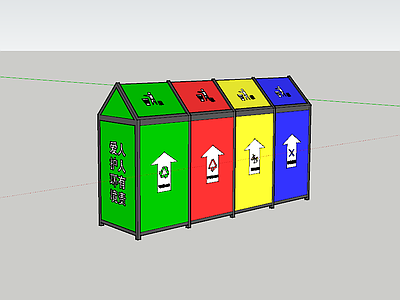 小区分类垃圾桶