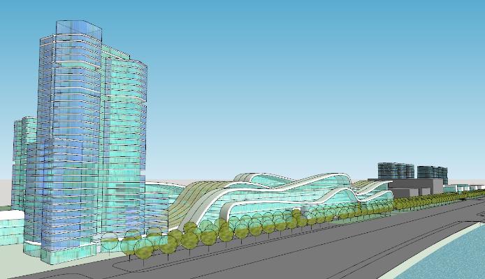 现代风格简模规划 建筑规划