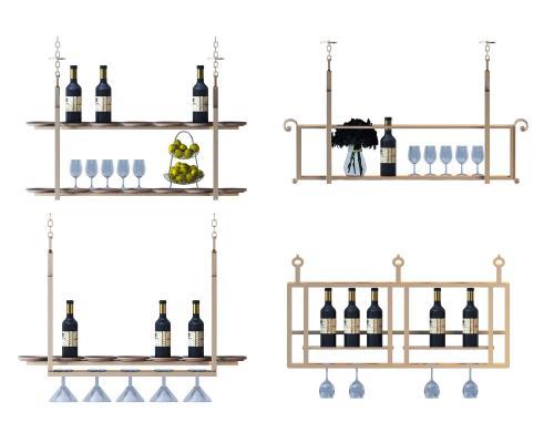 现代金属酒架 酒瓶