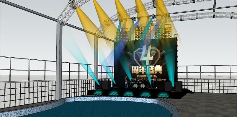 现代风格舞台 酒店泳池