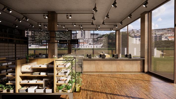 工业风格书店