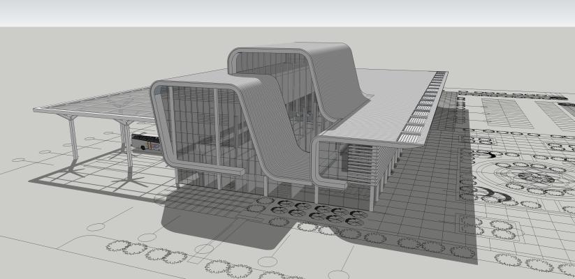 现代风格车站建筑