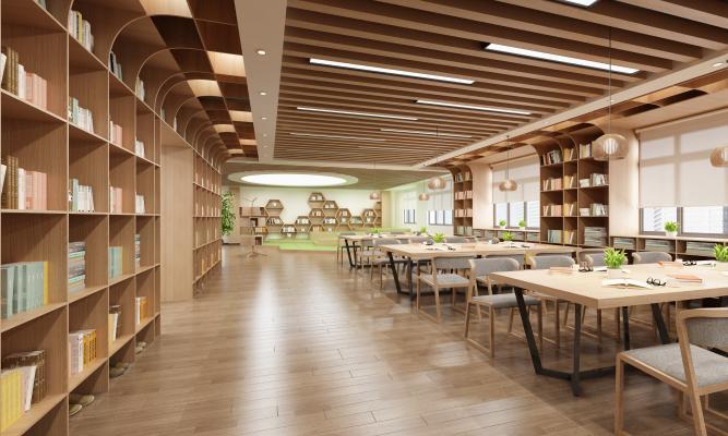 现代新建城国际学校图书馆