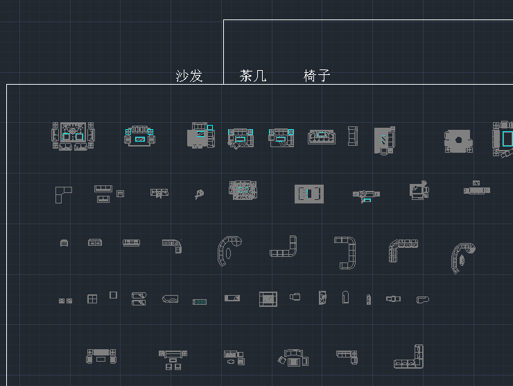 cad平面图库 平面图块