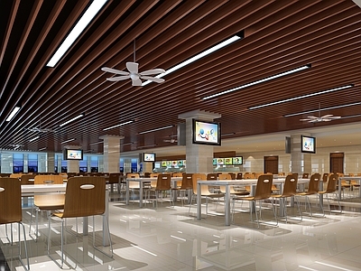 现代公司食堂大餐厅