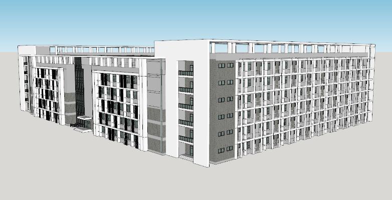 现代风格简模规划 教学楼 办公楼