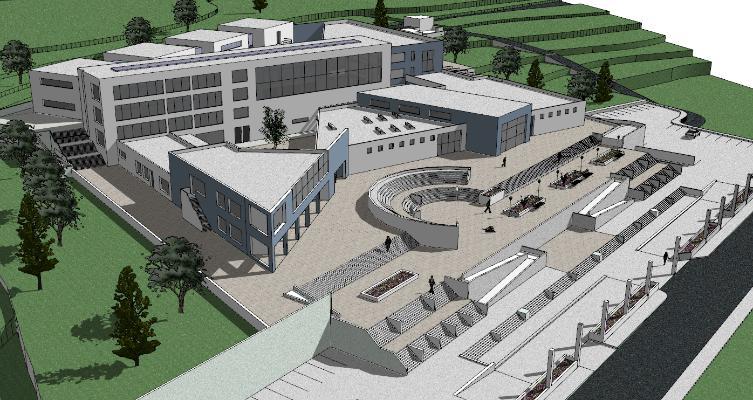 现代风格简模规划 学校教育建筑规划