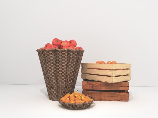 现代超市水果筐 陈列展示