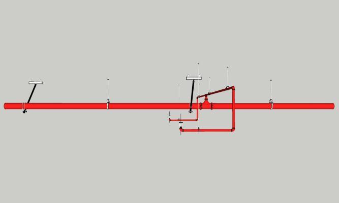工业管道 吊顶装饰 消防喷淋