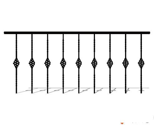 现代风格铁艺栏杆 铁