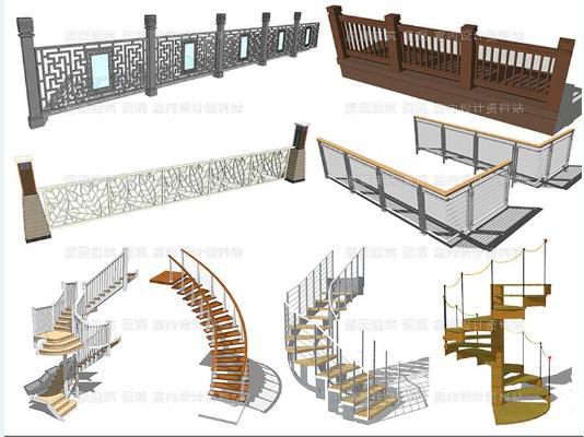 工业风栏杆楼梯合集