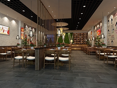 后现代烧烤店 火锅店 小吃店 餐馆 自助