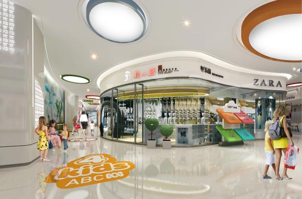 简欧商场三层儿童玩具店