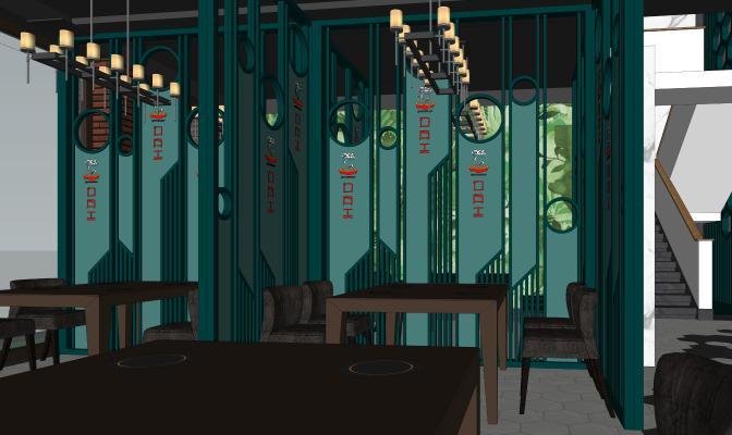 现代风格火锅店