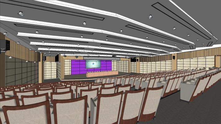 现代风格报告厅 多媒体教室 阶梯教室