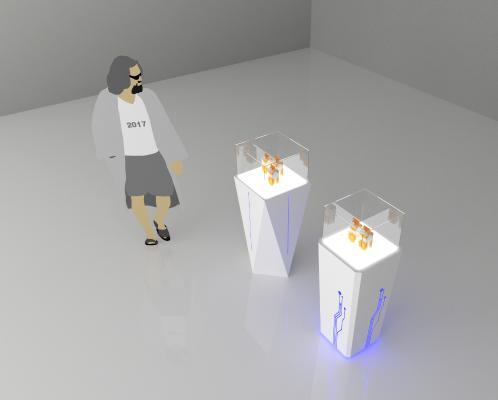 现代展厅 展示柜