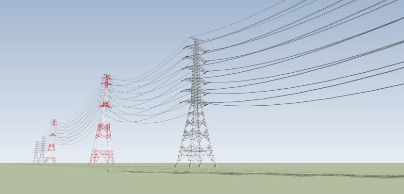 工业高压铁塔 高压电线塔 电线 铁塔 高压电线 电线杆