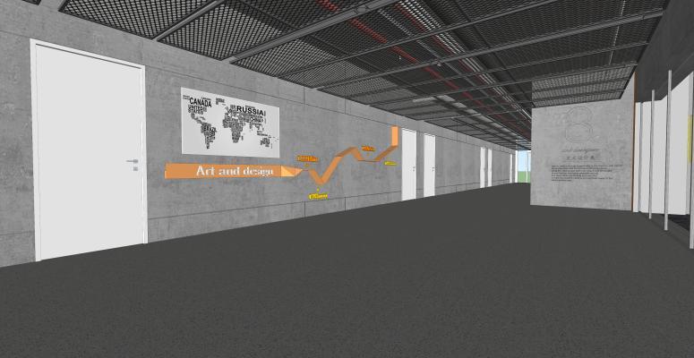 工业风企业展厅 走廊