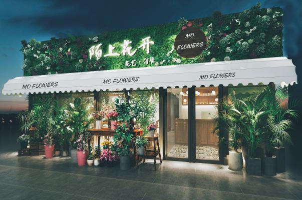 工业风花店门头 吊架