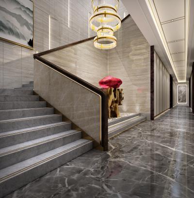 新中式楼梯间 楼梯 走道 过道