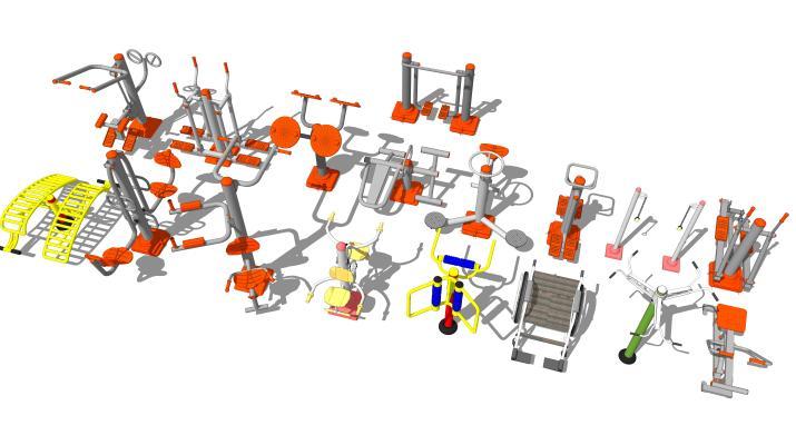 现代风格户外健身器械 运动器材 组合器材