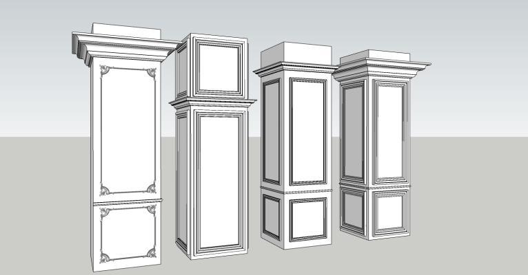 欧式罗马柱 长方柱