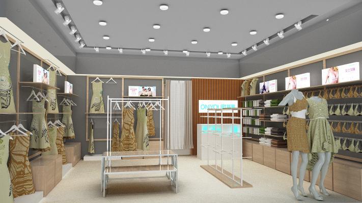 北欧风格服装展厅