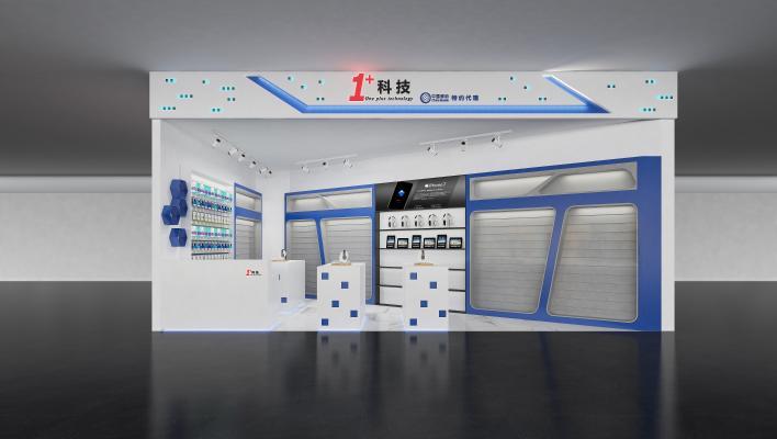 现代手机店商场展厅 手机配件 展柜 面