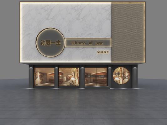 现代婚纱摄影店门头 全球旅拍
