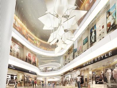 Aedas 济南聚隆广场购物中心丨设计方案两版 效果图 CAD平面