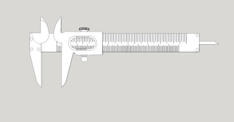 现代风格修理工具游标卡尺子