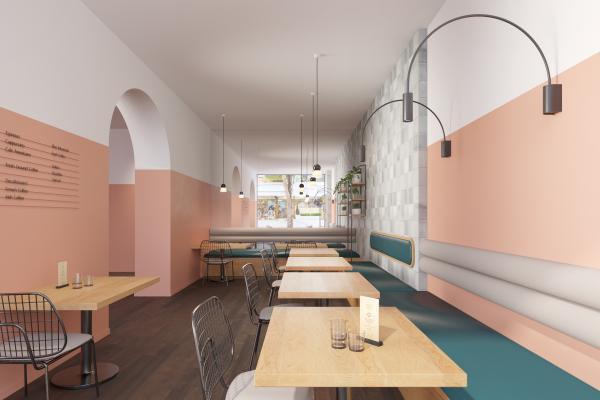 现代巴黎Soeurs咖啡厅