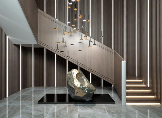 现代楼梯 轻奢间