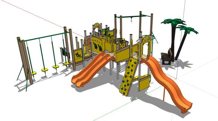 现代儿童游乐设施 滑梯
