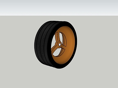 汽车轮胎 附有材质贴图
