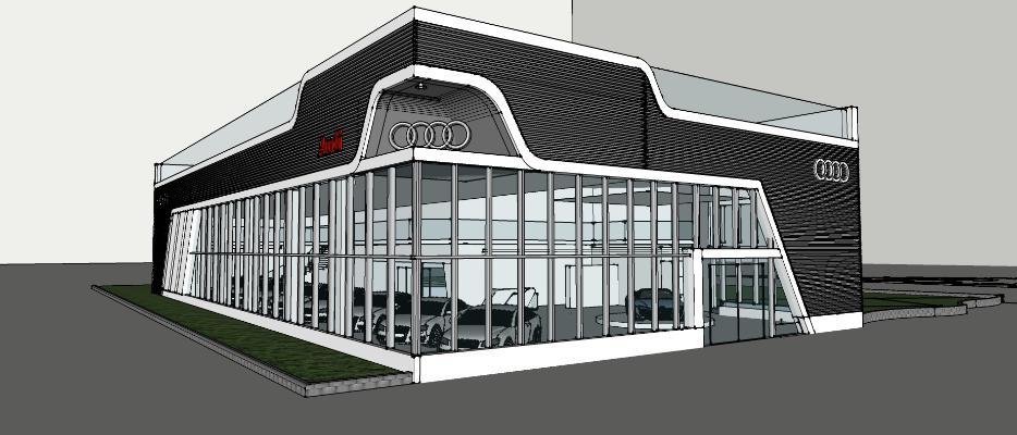 汽车展厅 展厅 现代 工装室外 其他 建筑 楼梯扶手