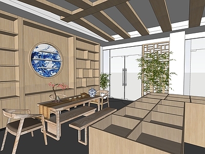 中式茶叶店铺