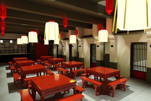 中式复古火锅店
