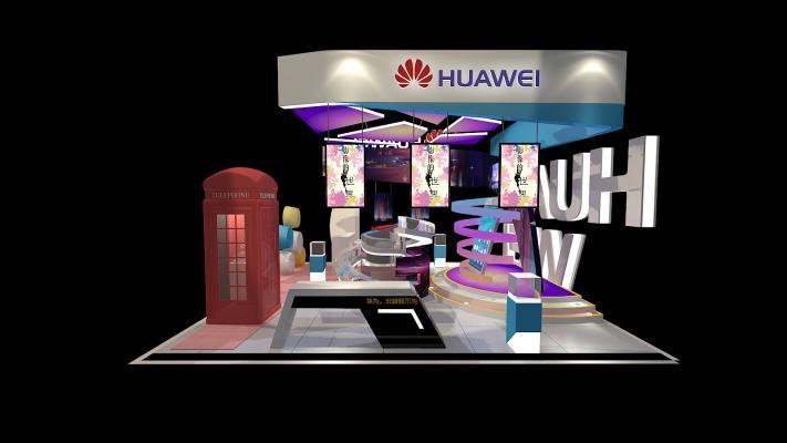 现代手机展厅 展览展示 华丽