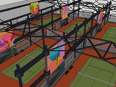 工业风网球场