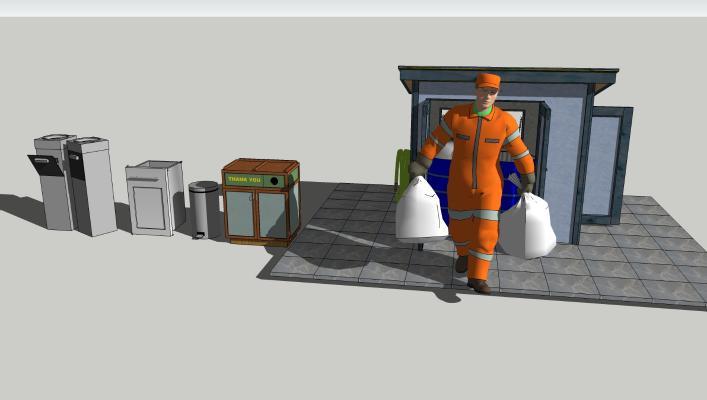 垃圾箱垃圾桶 火炬 叉车 工地 机械 滑雪